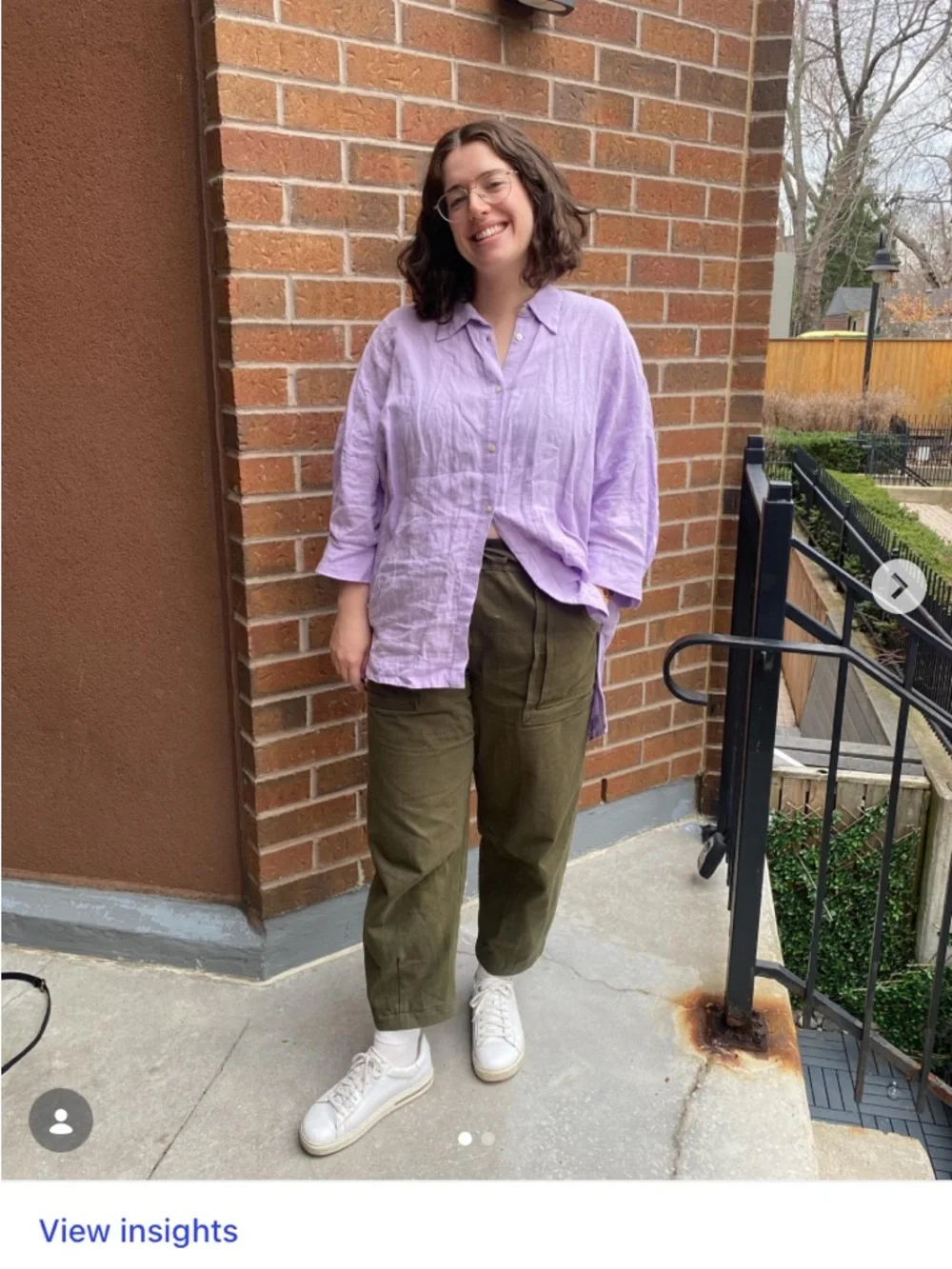 Hoi bo linen sunshade lilac size L - Picture 5 of 5